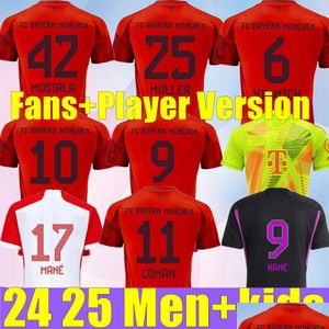 قمصان كرة القدم 24 25 Jersey Sane 2024 Football Shirt Goretzka Gnabry Camisa de Futebol Men Kids Kits Kimmich Player 50th Bayern O Dhd8l