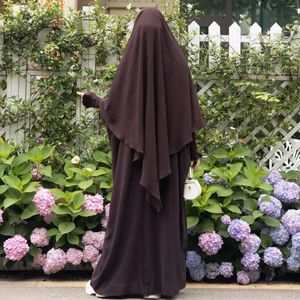 Ethnische Kleidung Khimar Abaya Set Muslimische Frauen Gebetskleidungs