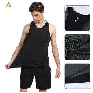 Gym Shirts Men Sleeveless Outdoor Training Loose Sport Vest Workout Running Tank Top Breathable Basketball Mesh Jerseys Vest G22 240518