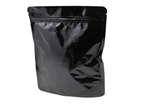 15x23cm Ziplock Aluminum Foil Bag Heat Seal Black Pure Mylar Foil Package Bag Zipper Pouch For Tea Flower Food Storage 20pcsLot5223477