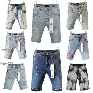 fioletowe dżinsy szorty fioletowe dżinsy szorty fioletowe dżinsy designerskie spodnie designer dżinsy szorty hip hop swobodny krótkie kolano dżinsowe odzież 29-40 man sum bbe