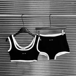 Magliette da donna Donne Fitness Club Shorts Shorts Sump Striped Stitching Sleeveless Giappo