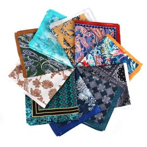 Bandanas Durag Herren gedruckt Taschenquadrat Womens Blume gedruckt Kerchief Herren Taschentuch Soft Set Square Taschentuch J2405