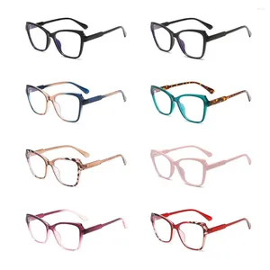 Güneş gözlüğü kedi göz mavisi ışık engelleme gözlükleri modaya uygun filtre UV renk bloklu okuyucular kadınlar için düz