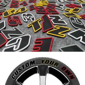 Adesivos de carro 2.7 cm de pneu de carro adesivos de letras Automotor de decoração de pneus de pneu personalizado Acessórios para pneus de carro PVC adesivos T240513