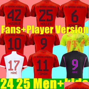 Jerseys de futebol S-4xl Kane Musiala 23 24 25 Bayern Sane Kimmich Munique Mler Davies Coman 2023 2024 2025 Camisa de futebol Goretzka Gnabry Dhrnq
