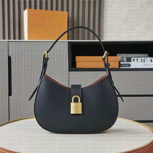 10A top level low key leather underarm bag for women classic shoulder bag with lock buckle flap bag