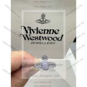 Viviane Westwood Ring Kaiser Witwe XIs Hochwertige Saturn -Rotat -Glasperlen mit Micro -Set Zirkonring klein und elegant und eleganter Schmuck 876 3AB1