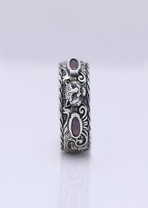 Factory Whole S925 Srebrny pierścień Tide Ladies Retro Inkrut Tiger Head Pierścień Men039s Punk Old Ring Lover Biżuter Prezent 9208876