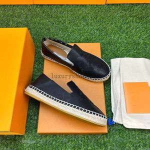 Klassisk kvinnors styrbord fiskare klänningskor designer denim blå läder casual loafers Summer Walk Comfort Canvas Flats Slip On Straw Sole 35-45 5.17 03