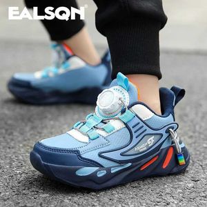 Sapatos esportivos para meninos de couro de moda para meninos, crianças de couro respirável Sapatos de conforto, caminhada casual ao ar livre, tênis de corrida y240518