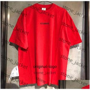 Męskie koszulki Vetements T Shirt Mężczyzn Kobiet Kobiety z krótkim rękawem Duży tag Hip Hop Loose Casual Hafdery Tees Black White Tshirts TOP x0726 VTM F591