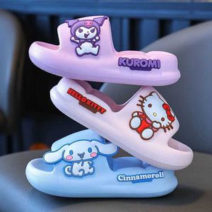 Slipper Childrens Sllipers Boys Girls Indoor Kids Slippers Kitty Child Anti-slip and Wear-resistant EVA Sandals Kuromi Toddler Sandals Y240518