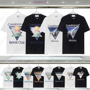 T -Shirts Fashion Designer Shirt Männer Sommerkleidung Kleidung Tops Brustbrief Shirt High Street Kurzarm Blanca Herren T -Shirt 6axq F1CT