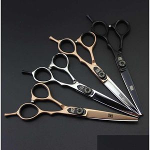 Hår sax Ny ankomst professionell barberare som skär Kasho GF-60 5,5 tum/6,0 tum 6cr Sier/Black/Rose Golden Drop Delivery Products Dhmeo