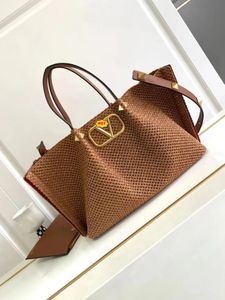 New Lafite with leather woven Tote bag temperament all-in-one handbag Crossbody bag mother bag factory direct sales