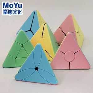 Magic Cubes Moyu Magic Tower Trigonal Magical Pyramid Cubes Series Bead Bead Corner Twist Windmill Boomerang Triangle Leaf Logi Wisdom Toys Y240518