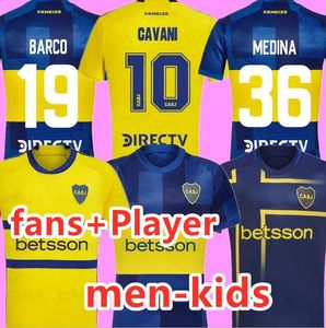 Cavani Boca Juniors Soccer Jerseys 2023 2024 2025 Maradona Benedetto Marcos Rojo Carlitos de Rossi Tevez Salvio Barco Janson Medina 24 25 Men Kids Football Shirt