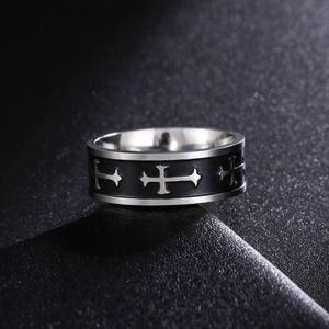 Men S Stainless Steel Ring Vintage Cross JESUS For Women Viking Witch Knot Amulet Jewelry Punk Wicca Finger Rings