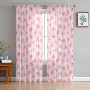 Cortina de cortina de textura floral de textura rosa rosa para sala de estar, quarto de estar decoração de decoração pura