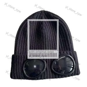 CP Companys Beanie hat Men's Designer Ribbed CP Knit Lens Hats Women's Extra Fine Merino Wool Goggle Beanie Official Website Version f6b6
