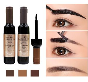 Rött vin skalar av ögonbryn gelvattentät långvarig semipermanent tatuering brow mascara svart kaffe grå klassisk ögon makeup1073540