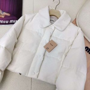 Parkas de Parkas feminino ou inverno novo veludo de veludo cotelê de pão de pão de pão, redução de estilo de boneca de boneco de pescoço 3d corte