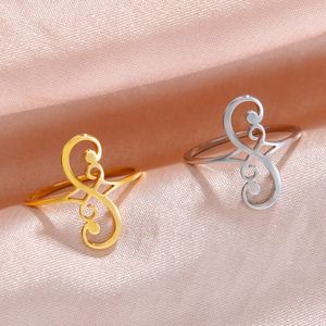 Infinite Stainless Steel Romantic Endless Love Symbol Finger Ring For Women Wedding Engagement Jewelry Gifts