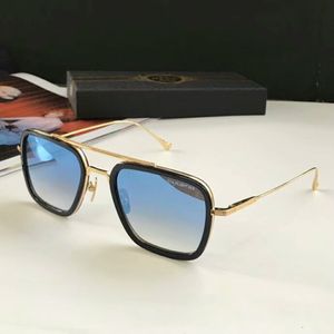 Lüks kare pilot güneş gözlükleri altın metal gri gradyanı sonnenbrille occhiali da taban tasarımcısı güneş gözlüğü vintage gözlükleri unisex yeni wt 2386