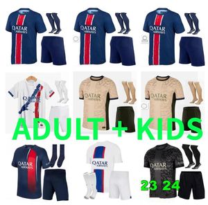 23 24 25 Paris Mbappe Hakimi Soccer Jerseys 2024 2025 Zaire-Emery Barcola G.ramos Asensio Lee Kang in O.Dembele Maillots de Football Kit Verratti 4番目のシャツの男性キッズ