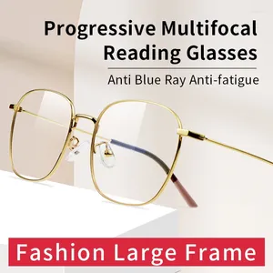 Sunglasses Progressive Reading Glasses Women Durable Blue Light Blocking Lens Anti Eyestrain/UV Intelligent Multifocal Lenses
