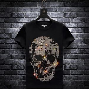 New 2024 Hotsales Style Summer Mens Designer Band T Shirts Fashion Black White Manga curta Lútera Padrão de carta