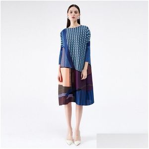 Basic Casual Kleider 0C475M15 Sommer Frauenkleid Japanisch und koreanische Geometrische Digitaldruckdelie