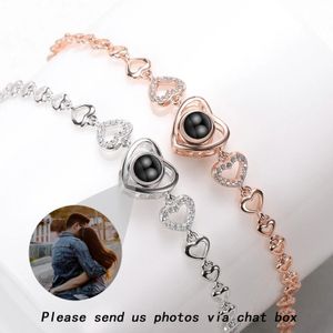 Personalized Projection Po Bracelet Heart shaped Pendant Bracelet Projection Po Bracelet Po Jewelry 240515