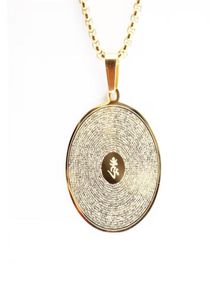 Titanium Steel Buddhism Gold Round Pingente Pingente Faith Homens Mulheres suprimentos Sânscrito Shurangama Mantra Amulet Jóias 4537380