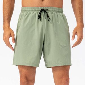 Lu Men Shorts Summer Sport Workout Back Phone Pocket Trag Men nlonストレッチGM Fieショートウーブンファブリックize