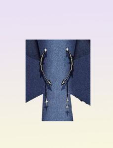 Трактивный дизайн Thaya S925 Серебряные иглы Дракон Рыцарь Серьга с 18к золотой циркон -шпилька для девушки для моды Fashion Fine Jewelry Gif
