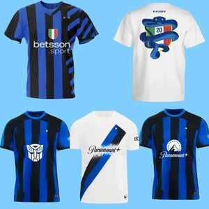 2024 2025 LaUtaro Soccer Jersey Kit Kit Milan City Home Football camisa 24 25 Transformers Milans Maglie Calhanoglu Barella Thuram