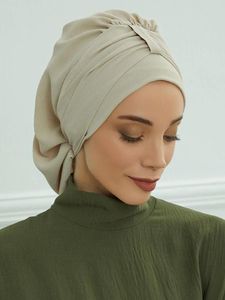 Roupas étnicas Muslim Instant Instant Turban Pure Streting Hijabs Interior para Caps Pronto para usar lenço de cabeça para mulheres sob o capô