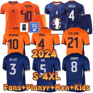 24 Netherlands MEMPHIS European Cup 24 25 Holland Club Jersey JONG VIRGIL DUMFRIES BERGVIJN Shirt 2024 KLAASSEN BLIND DE LIGT Men Kids Kit Football Shirt M-4XL