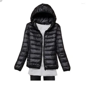 Frauen in Winterjacke warme langärmelige Ultra-Licht-Parka-Mantel 2024 Casual Retro Harajuku Ente