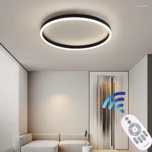 Ceiling Lights Modern LED Indoor Light Ring External Luminous Bedroom Living Room Lighting Balcony Can Be Remotely Dimmed