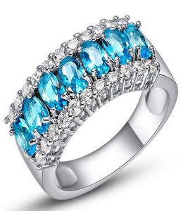 925 Pierścienie srebrne kryształowy kryształowy rhinestone pierścień pierścienia retro biżuteria 4 Rozmiar dla opcji Model nr R0032851117