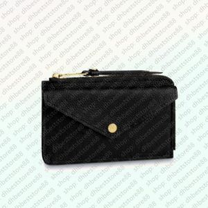 حامل بطاقة Recto Verso M69431 مع مصمم الجيب المسطح أزياء Womens Mini Zippy Organizer Wallet Coin Bag 241L