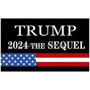 BANNER BANDS CAMPANHA DE TRUMP DE BANNER Custom EST 3x5ft US 2024 Eleição Keep America Back Bandle Distra rápida Drop Home Garden Party Festive Sup Dhi6x