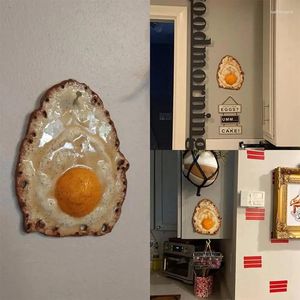Decorative Figurines Fried Egg Hanging On A Nail Eggs Sculpture Ornament Funny Sculptures Decoration Thrown The Wall 19 X 12Cm