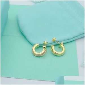 Stud mycket dyra diamant små örhängen för kvinnor lyxiga designer flickor alla hjärtans dag gåvor klassiska smycken droppleverans otcv6