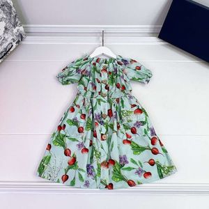 kids dress Spring/summer Bubble Sleeve Princess Dress Linen Material Inner Lining Pure Cotton Upper Body Comfortable Breathable