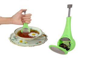 200pcs New Silicon Tea Strainer Silicone Reusable Tea Bag Infuser Filter Diffuser Loose Tea Leaf Green Color4759056