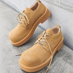 Casual Shoes Luxury Spring Autumn Fashion Breathable Height Increasing Loafers Suede Leather Sneakers Tooling